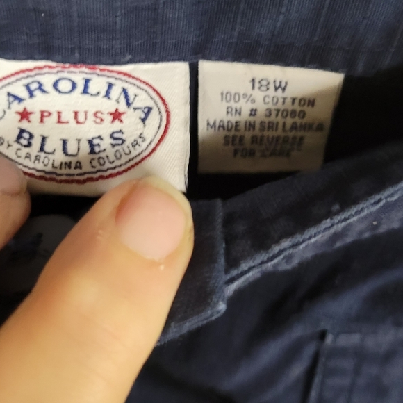 Carolina Plus Blues 18W Drawstring Capri Color Blue - Picture 4 of 6